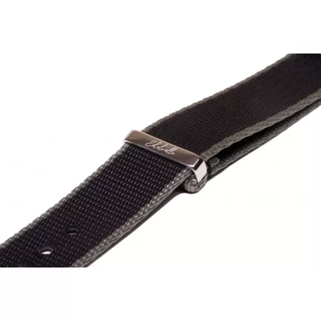 Edelwolle prémium Nato óraszíj, fekete/szürke, 18mm