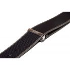 Edelwolle prémium Nato óraszíj, fekete/szürke, 20mm