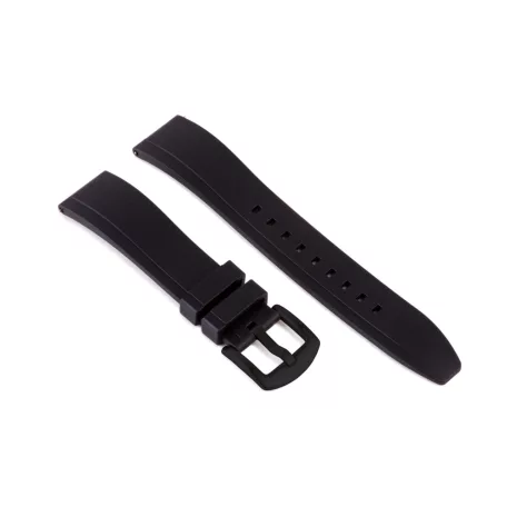 Edelwolle szilikon óraszíj, fekete, 20mm