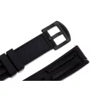 Edelwolle szilikon óraszíj, fekete, 22mm