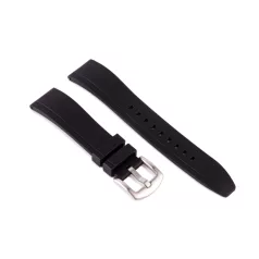 Edelwolle szilikon óraszíj, fekete, 22mm