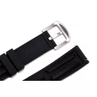 Edelwolle szilikon óraszíj, fekete, 22mm