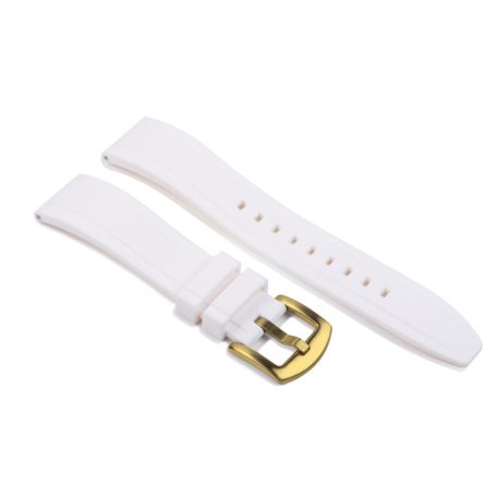 Edelwolle szilikon óraszíj, fehér, 22mm