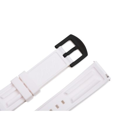 Edelwolle szilikon óraszíj, fehér, 24mm