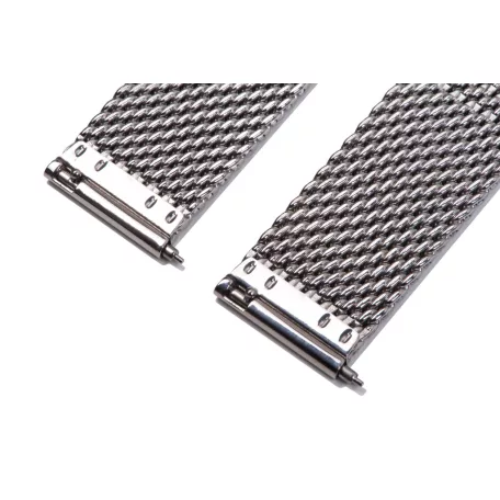 Edelwolle MESH/Milanese óraszíj, ezüst, 18mm
