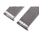 Edelwolle MESH/Milanese óraszíj, ezüst, 22mm