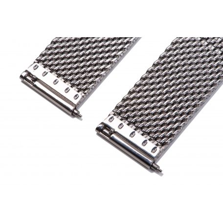 Edelwolle MESH/Milanese óraszíj, ezüst, 22mm