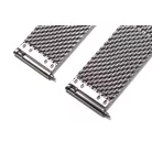 Edelwolle MESH/Milanese óraszíj, ezüst, 24mm