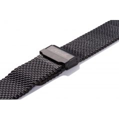 Edelwolle MESH/Milanese óraszíj, fekete, 18mm