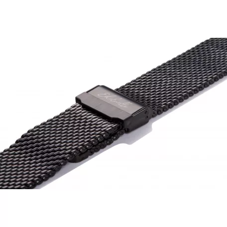 Edelwolle MESH/Milanese óraszíj, fekete, 18mm