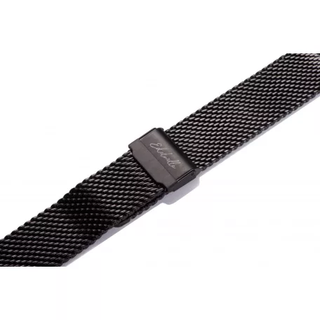 Edelwolle MESH/Milanese óraszíj, fekete, 18mm