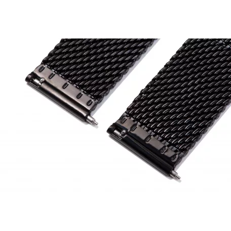Edelwolle MESH/Milanese óraszíj, fekete, 18mm