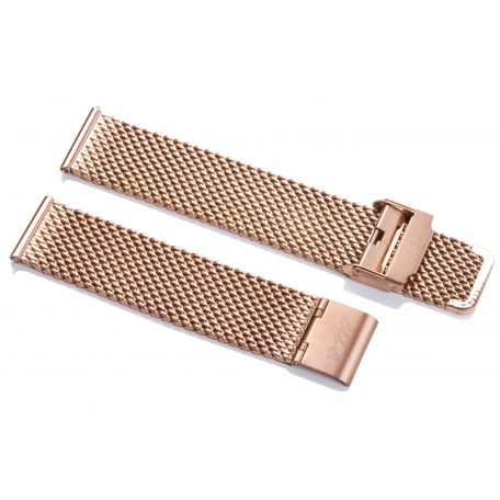 Edelwolle MESH/Milanese óraszíj, rosegold, 22mm