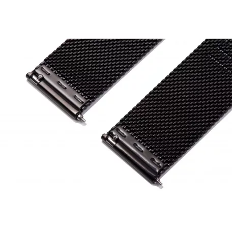 Edelwolle MESH/Milanese óraszíj, fekete, 16mm