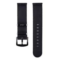 Edelwolle prémium kétrészes Nato óraszíj, fekete, 20mm