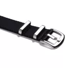 Edelwolle prémium kétrészes Nato óraszíj, fekete, 20mm