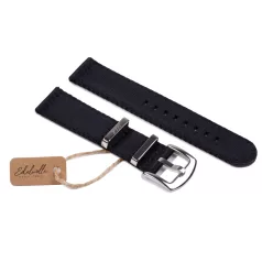 Edelwolle prémium kétrészes Nato óraszíj, fekete, 22mm