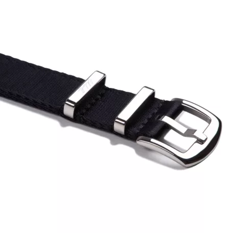 Edelwolle prémium kétrészes Nato óraszíj, fekete, 22mm