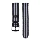Edelwolle prémium kétrészes Nato óraszíj, fekete/szürke, 22mm