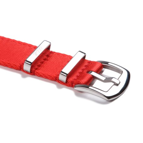 Edelwolle prémium kétrészes Nato óraszíj, piros, 22mm