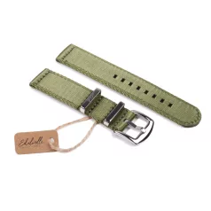   Edelwolle prémium kétrészes Nato óraszíj, military zöld, 20mm