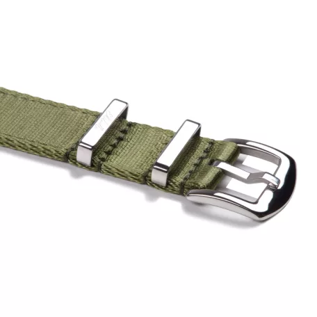 Edelwolle prémium kétrészes Nato óraszíj, military zöld, 22mm