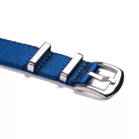 Edelwolle prémium kétrészes Nato óraszíj, kék, 20mm