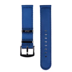 Edelwolle prémium kétrészes Nato óraszíj, kék, 22mm