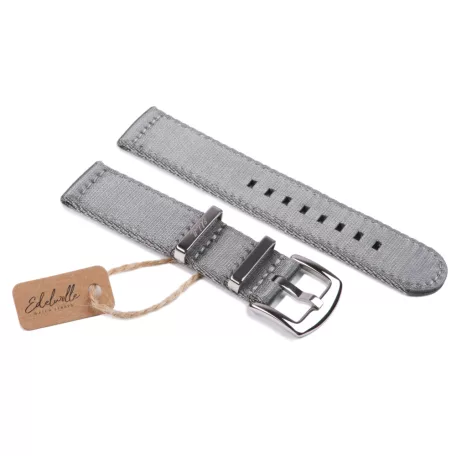 Edelwolle prémium kétrészes Nato óraszíj, szürke, 22mm