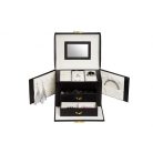 EDELWOLLE BŐR ÉKSZERTARTÓ DOBOZ, FEKETE