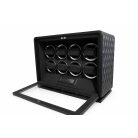 Varrott bőr óraforgató 8 órának, fekete