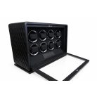 Varrott bőr óraforgató 8 órának, fekete