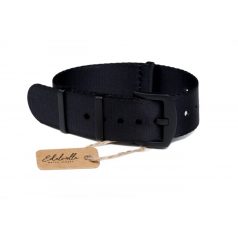 Edelwolle Black prémium Nato óraszíj, fekete, 18mm
