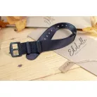 Edelwolle Black prémium Nato óraszíj, fekete, 20mm