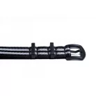 Edelwolle Black prémium Nato óraszíj, fekete/szürke, 22mm