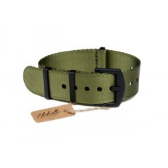   Edelwolle Black prémium Nato óraszíj, military zöld, 18mm