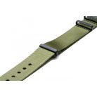 Edelwolle Black prémium Nato óraszíj, military zöld, 18mm