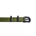 Edelwolle Black prémium Nato óraszíj, military zöld, 20mm