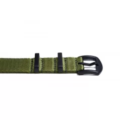   Edelwolle Black prémium Nato óraszíj, military zöld, 20mm