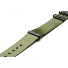 Edelwolle Black prémium Nato óraszíj, military zöld, 22mm
