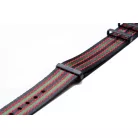 Edelwolle Black prémium Nato óraszíj, fekete/piros/zöld, 22mm
