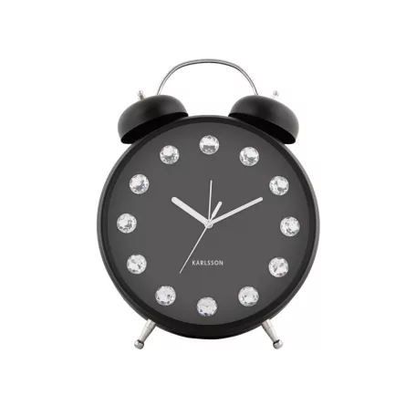 Karlsson Glam Diamonds XL ébresztőóra - KA6019BK