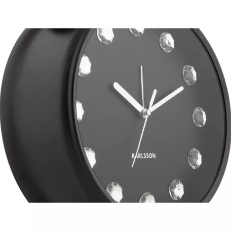 Karlsson Glam Diamonds XL ébresztőóra - KA6019BK