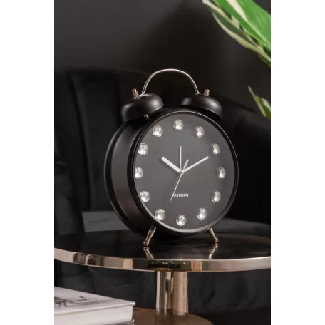Karlsson Glam Diamonds XL ébresztőóra - KA6019BK