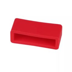 Szilikon óraszíj bújtató, piros, 22mm