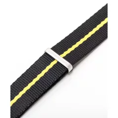 WB Original prémium Nato óraszíj, fekete/sárga, 20mm