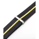 WB Original prémium Nato óraszíj, fekete/sárga, 22mm