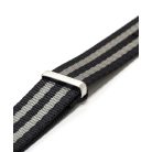 WB Original prémium Nato óraszíj, fekete/szürke, 20mm