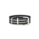 WB Original prémium Nato óraszíj, fekete/szürke, 22mm