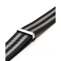 WB Original prémium Nato óraszíj, fekete/szürke, 22mm